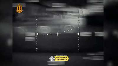 Footage of Ukrainian FPV quads taking off from a naval drone and attacking Russian air defense systems in the Kherson Oblast.