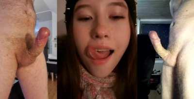 Leaking from all that tongue action