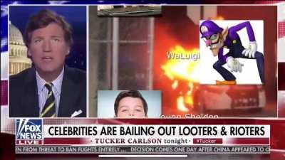 Cucker Tarlson is at it again.