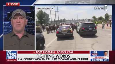 Tom Homan says mobilization is already underway and that the National Guard will be deployed to Los Angeles tonight…