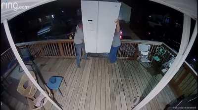 Actual footage of Bob’s fridge being delivered