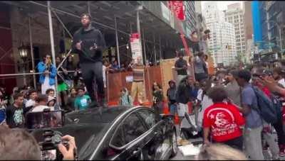 New Yorkers celebrate Friday