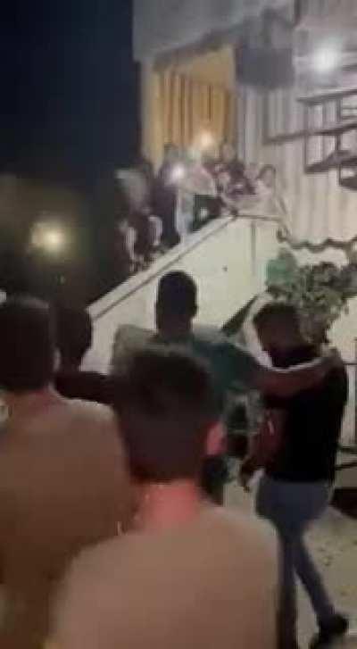 This how hezb operative was welcomed tonight after he was caught in Hasbaya launching missiles towards israel