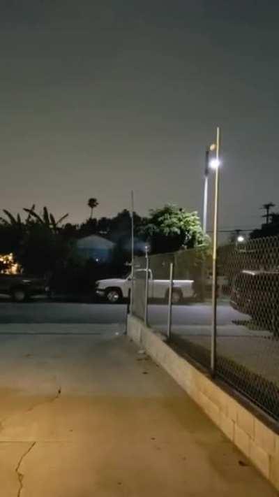 Setting off a strobe rocket firework