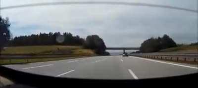 The author of the video claims that it's Audi TT's mistake. It's a German autobahn