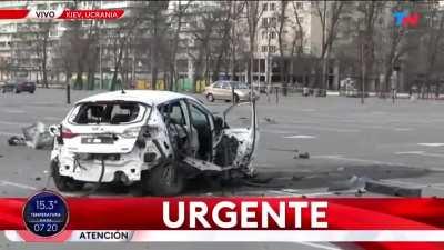 TN EN UCRANIA: KIEV BAJO ATAQUE | Nelson Castro en el lugar en el que mataron a la periodista rusa