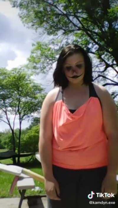 She’s a modern day Pagliacci