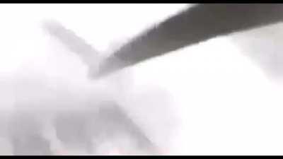 Hurricane Ida making landfall at Port Fourchon, LA