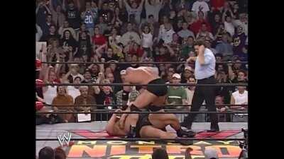 Goldberg giving Big Show the Jackhammer in 1998. Still one of the most insane visuals in wrestling history.