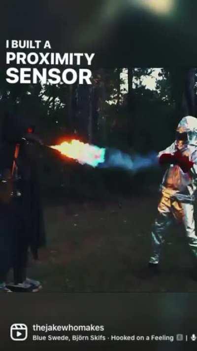 Covid Mask that Breathes Fire if you get too close