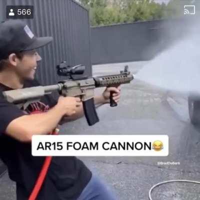 Dude made an AR-15 Pressure Washer.