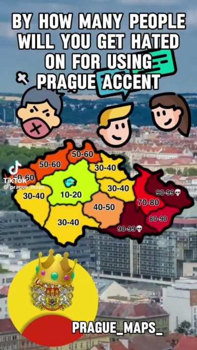 Kolik lidí vám bude nadávat za váš pražský přízvuk v každém kraji