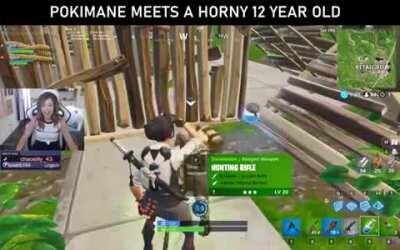 Pokimane meets a rather enthusiastic fan.