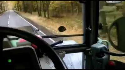 Brakecheck a tractor. Get what you deserve.