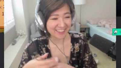 Becca Accidentally Showing off Cleavage