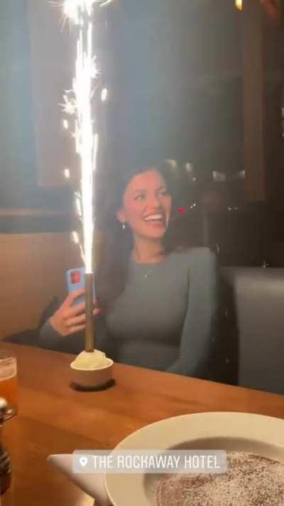 Val celebrating her birthday