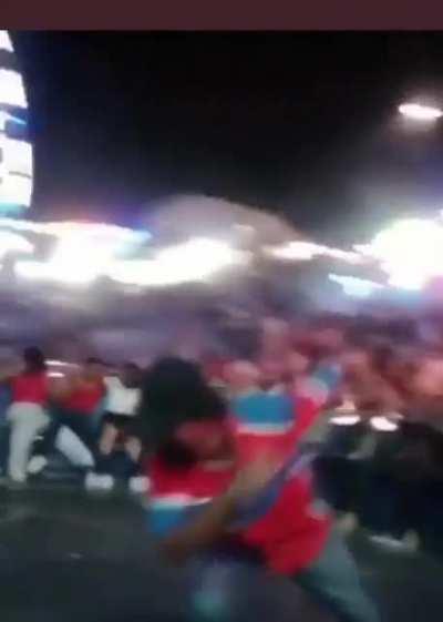 Dancing on a spinning ride