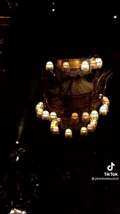 The Phantom of the Opera Chandelier Rising Over Broadway Again