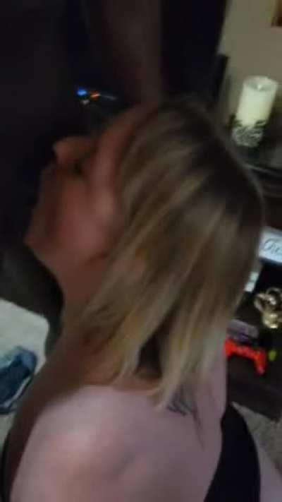 Sucking my new friend's cock as my husband films