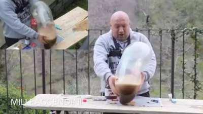 Condom + coke and mentos