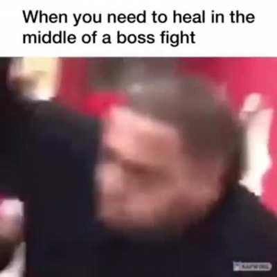 Shoving snacks in mouth as I escape the army of NPCs