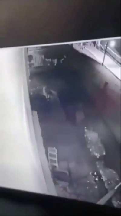 CCTV footage of someone running on all fours at 3AM