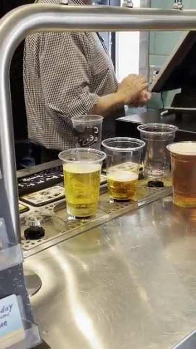 Draft beers that fill from the bottom