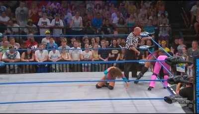 Don't know what was more embarrassing for Brooke Tessmacher, getting pulled by the trunks by Jacqueline, or the resulting wedgie