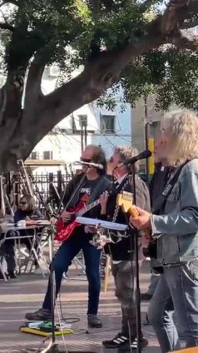 The essence of streets as public space: 'A young boy lost his dad in a crowd in Argentina. Strangers came together to help, chanting the father's name. Then the band joined in with a song, 