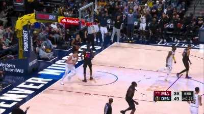 [Highlight] Air Serbia is cleared for takeoff as Nikola Jokic flies down the lane for the dunk