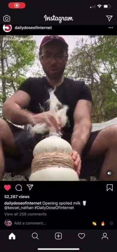 SPOILED MILK EXPLOSION IN