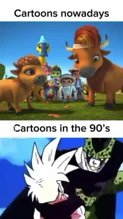 The difference between cartoons back then and now