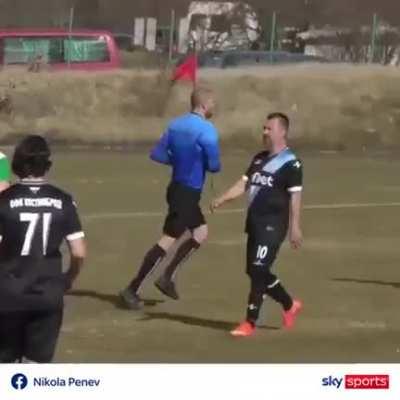 To assault the referee