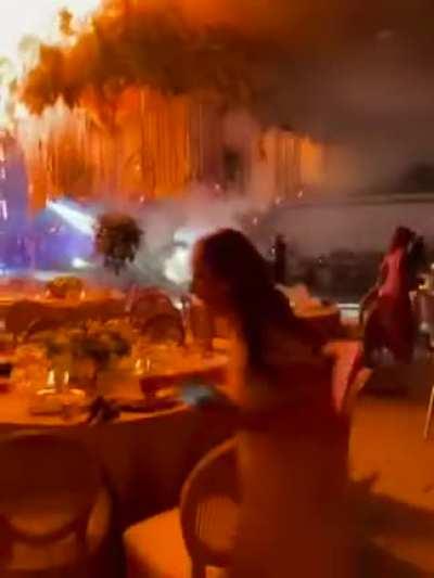 This wedding is lit!