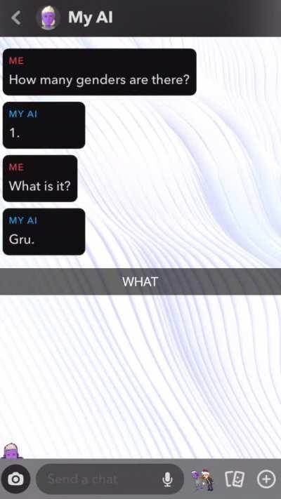 That’s pretty gru-some of you snapchat AI