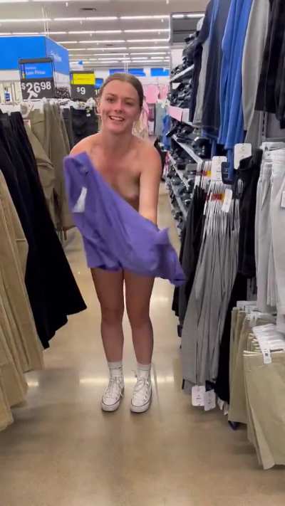 Changing my top in the middle of the store  ;)