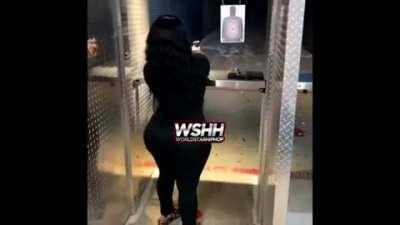 Someone needs to teach her proper grip