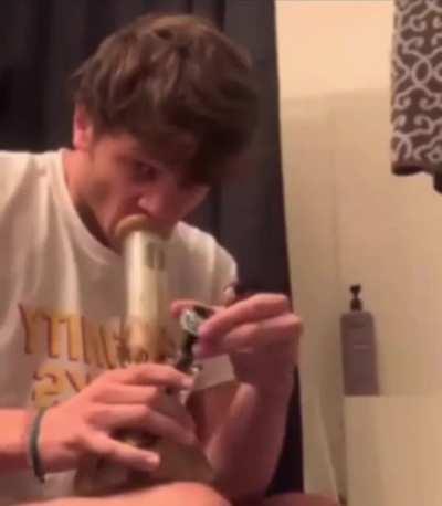 First time taking a bong hit