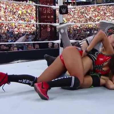 Nikki with a sexy pin on AJ