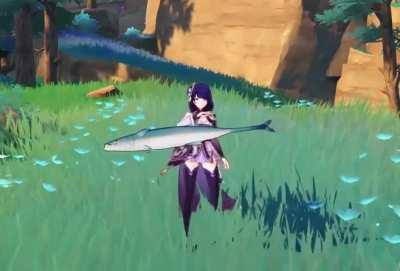 baal alt with fish (not real since the fish is a claymore and baal is a polearm user but it's still funny)