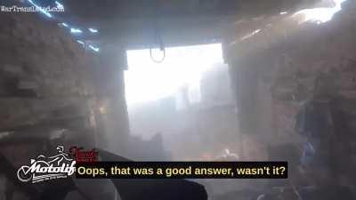 Troops of the 93rd Mechanized Brigade in the residential areas of Bakhmut exchanging fire with Russian / Wagner troops