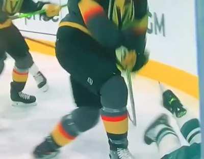 Brandon Duhaime’s skate knocked Alec Martinez’s tooth out
