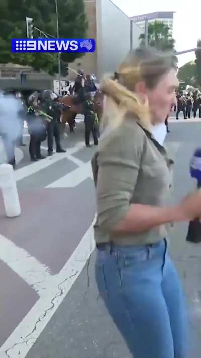 Australian Journalist Takes Rubber Bullet From LAPD Like A Champ
