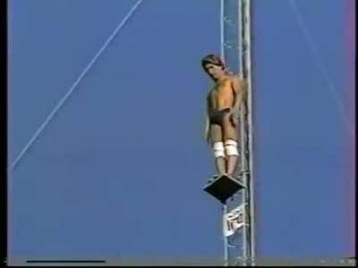 In 1985 Rick Charles went for the high dive record