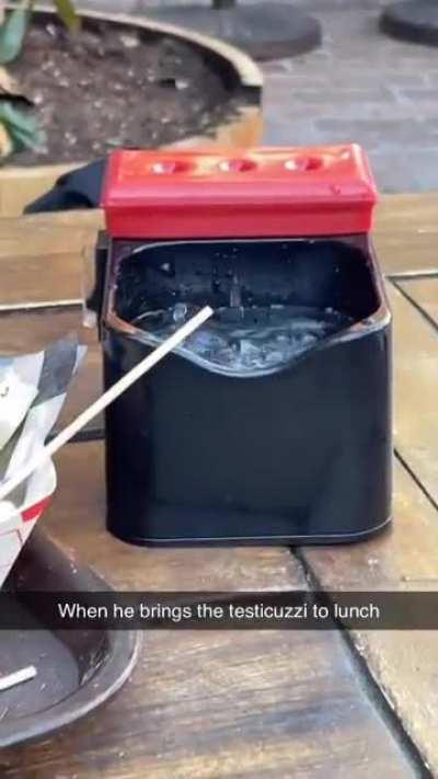 “He brought a Testicuzzi on our first date.”