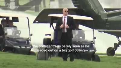 Fox News attacking Obama for golfing but make the footage Trump