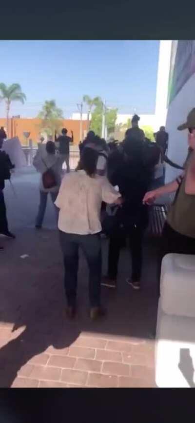 6/22 Compton, Ca Protestors chanting put your gun down meet with fire from non lethal weapons