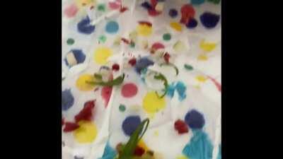 Painting with pudding hehe!