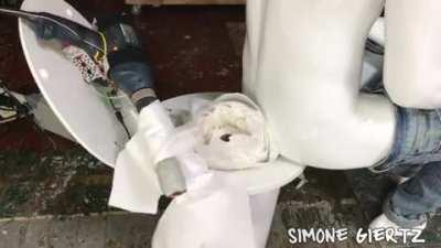 I made a butt wiping machine