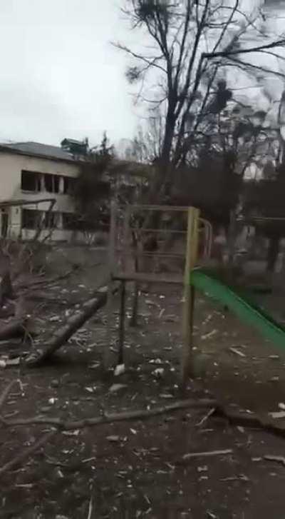 Borodyanka after intense bombing by russian invaders